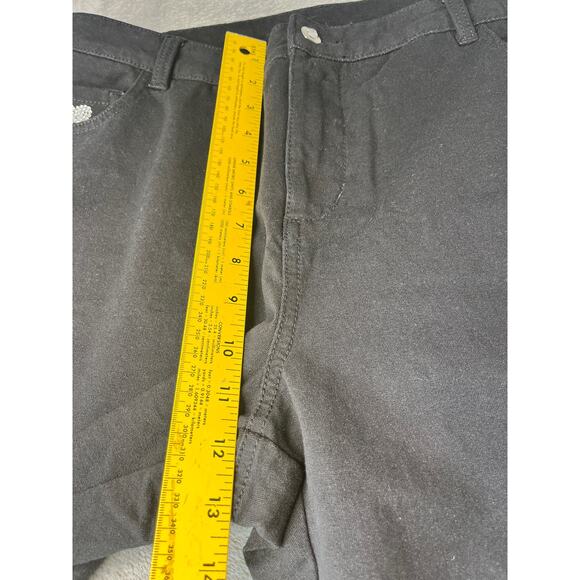 Dream Jeanne by Quacker Factory Women's Pull‎ On Crop Pants Stretch Black 18W - Picture 10 of 10
